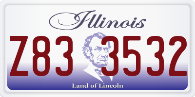 IL license plate Z833532