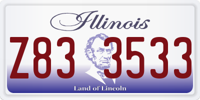 IL license plate Z833533