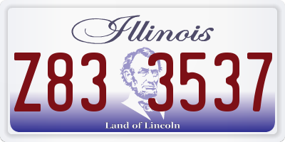 IL license plate Z833537