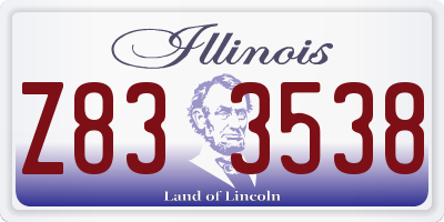 IL license plate Z833538