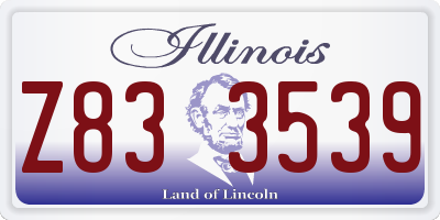 IL license plate Z833539