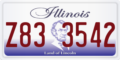 IL license plate Z833542