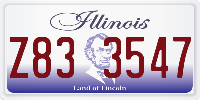 IL license plate Z833547