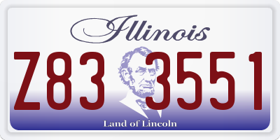 IL license plate Z833551
