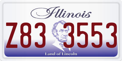 IL license plate Z833553