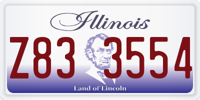 IL license plate Z833554