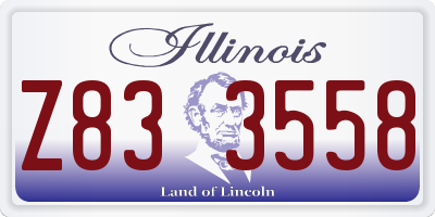 IL license plate Z833558