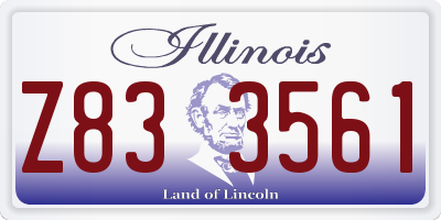 IL license plate Z833561