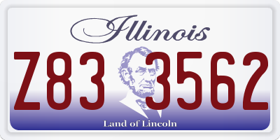 IL license plate Z833562