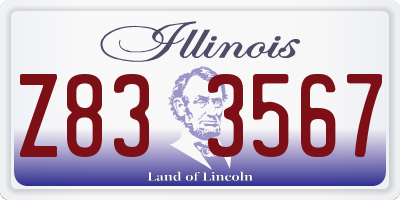 IL license plate Z833567
