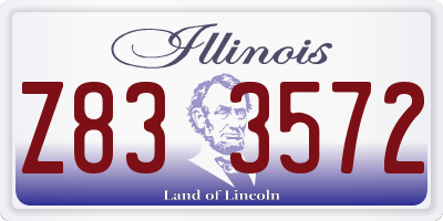 IL license plate Z833572