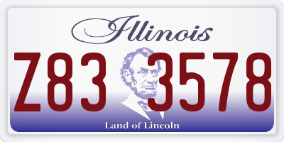IL license plate Z833578