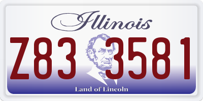 IL license plate Z833581