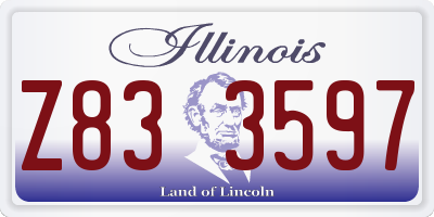 IL license plate Z833597