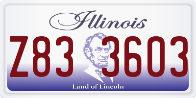 IL license plate Z833603