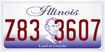 IL license plate Z833607