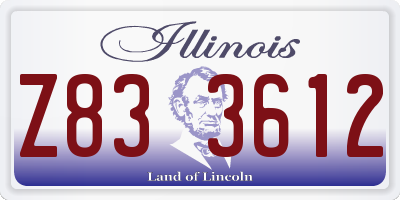 IL license plate Z833612