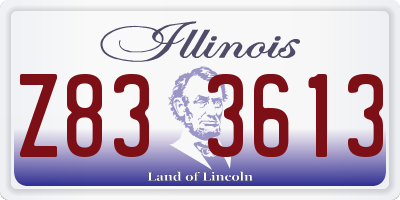 IL license plate Z833613