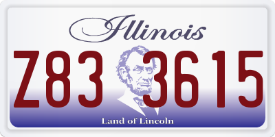 IL license plate Z833615