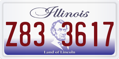 IL license plate Z833617