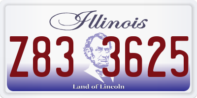 IL license plate Z833625