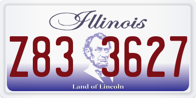 IL license plate Z833627