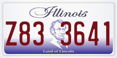 IL license plate Z833641