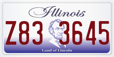 IL license plate Z833645