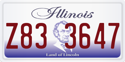 IL license plate Z833647