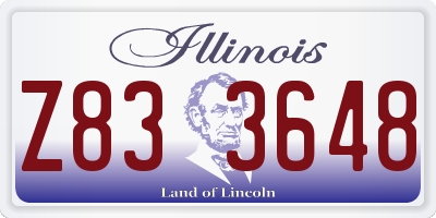 IL license plate Z833648