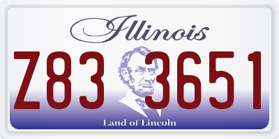 IL license plate Z833651