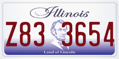 IL license plate Z833654