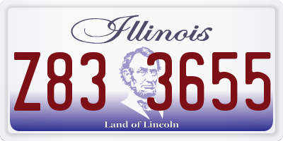 IL license plate Z833655