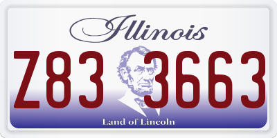 IL license plate Z833663