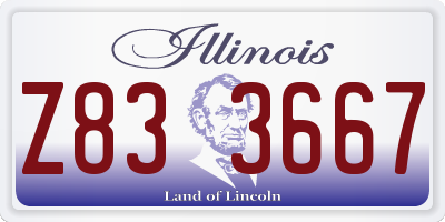 IL license plate Z833667