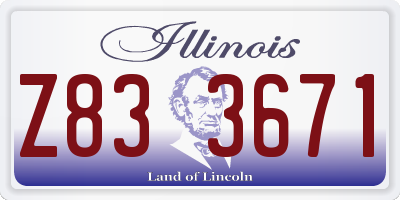 IL license plate Z833671