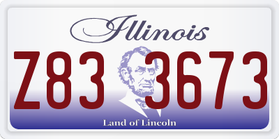 IL license plate Z833673