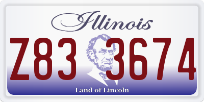 IL license plate Z833674