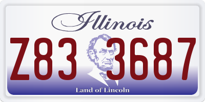 IL license plate Z833687