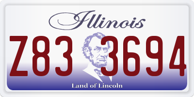 IL license plate Z833694