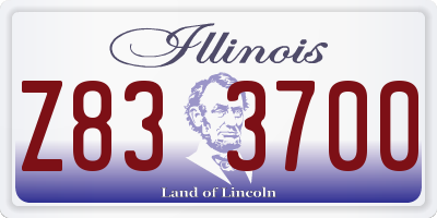 IL license plate Z833700