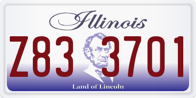 IL license plate Z833701