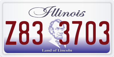IL license plate Z833703
