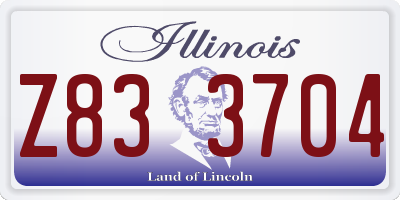 IL license plate Z833704
