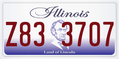 IL license plate Z833707