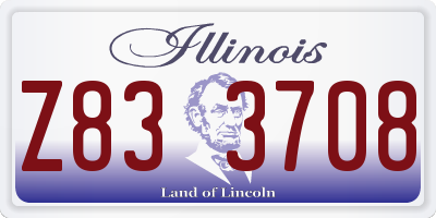 IL license plate Z833708