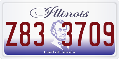 IL license plate Z833709