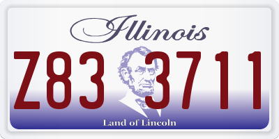 IL license plate Z833711