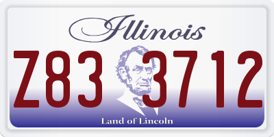 IL license plate Z833712