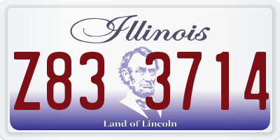 IL license plate Z833714